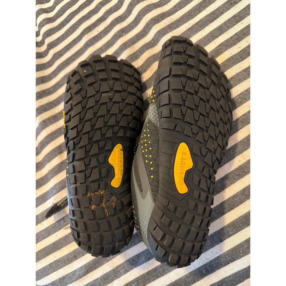 Saguaro Barefoot Shoes Black Yellow Minimalist Trail Runners Water Shoes EU 37